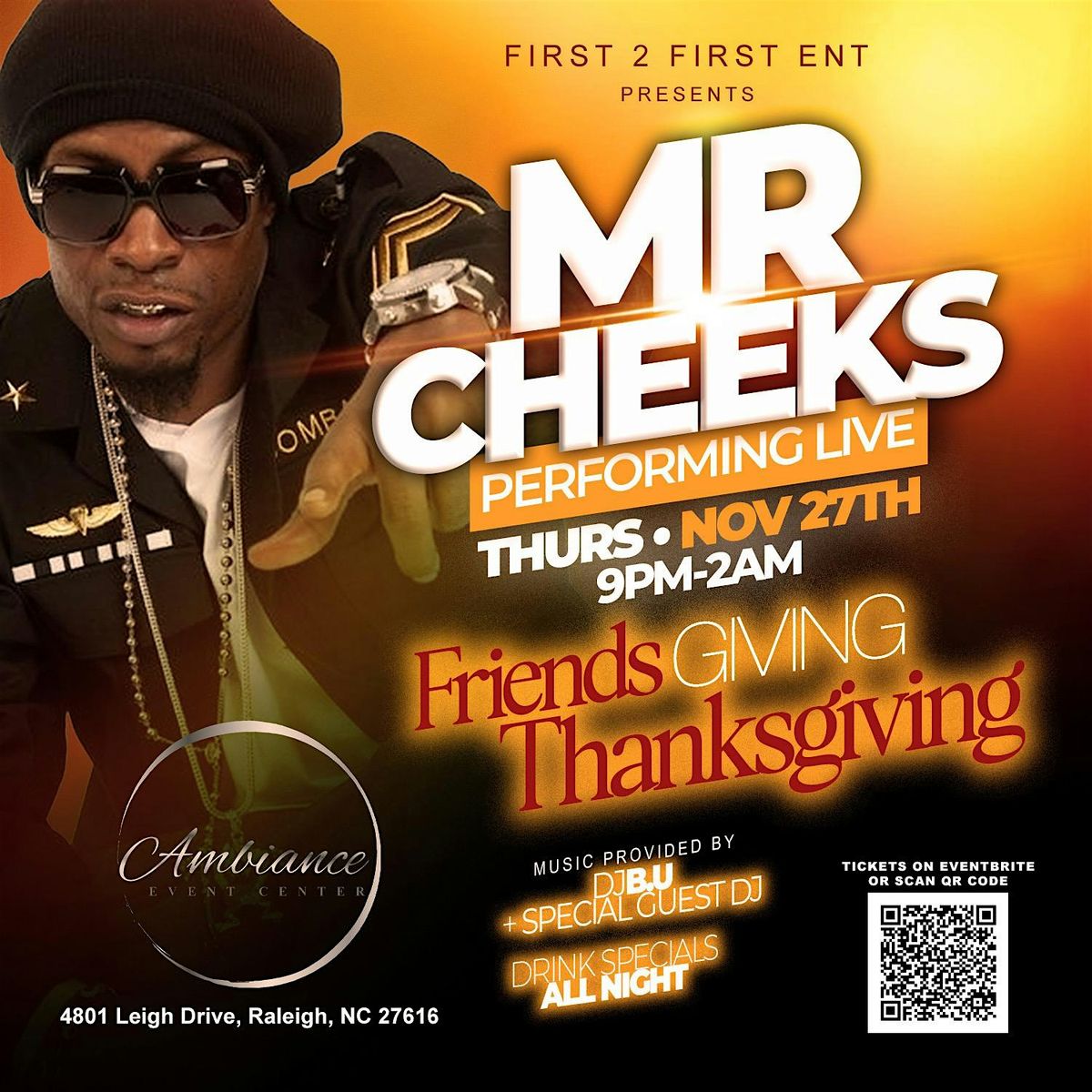 Mr Cheeks performing live Thanksgiving !
