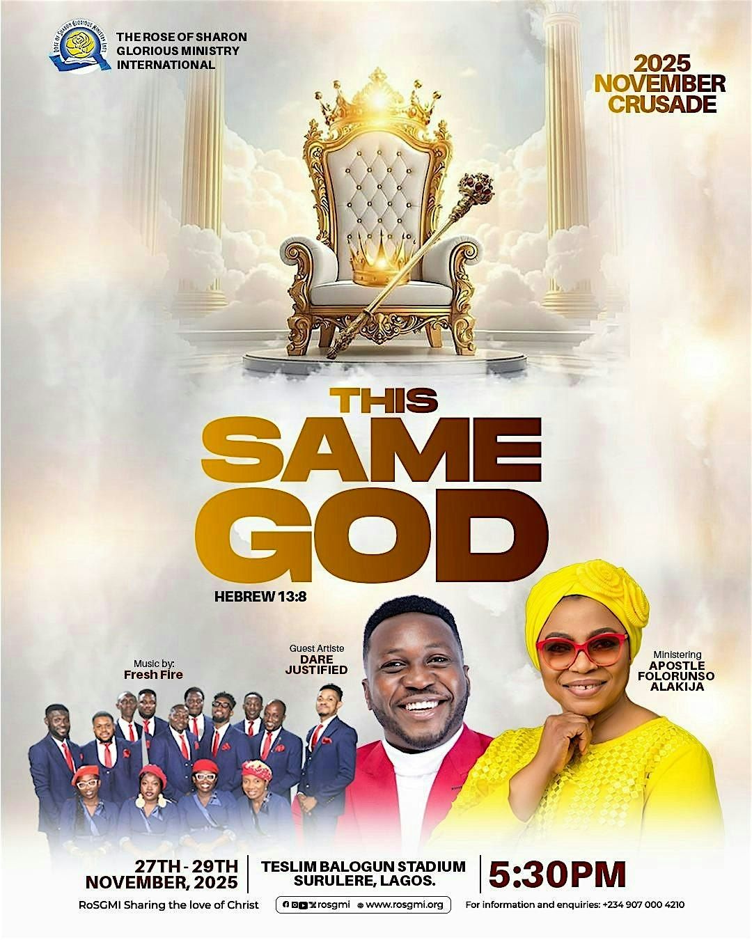 NOVEMBER CRUSADE: THIS SAME GOD