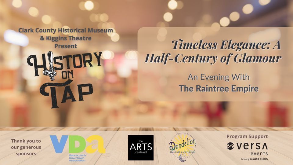 History on Tap Presents "Timeless Elegance: A Half-Century of Glamour"