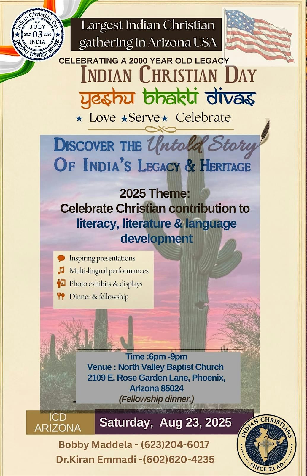 Indian Christian Day Celebrations - Phoenix
