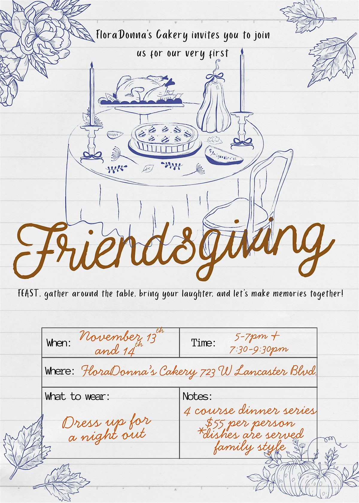 Friendsgiving at FDC 5-7pm