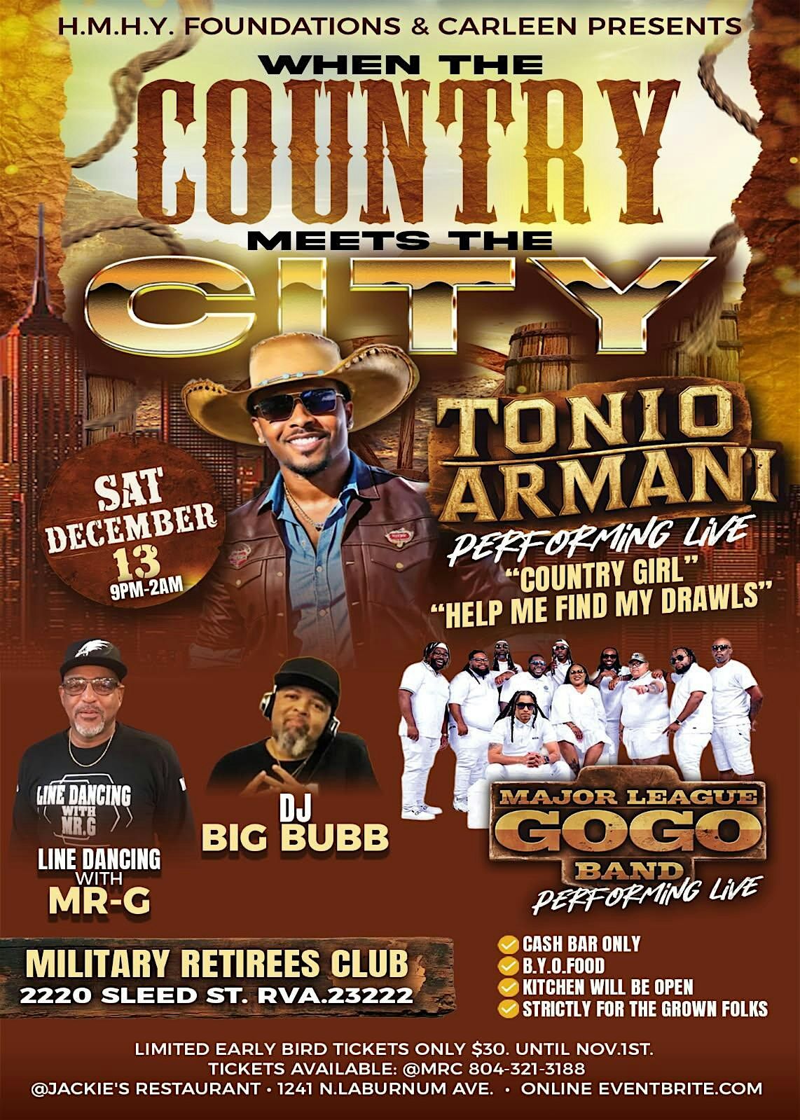 Tonio Armani & DMVs own Major League GOGO Band performing live