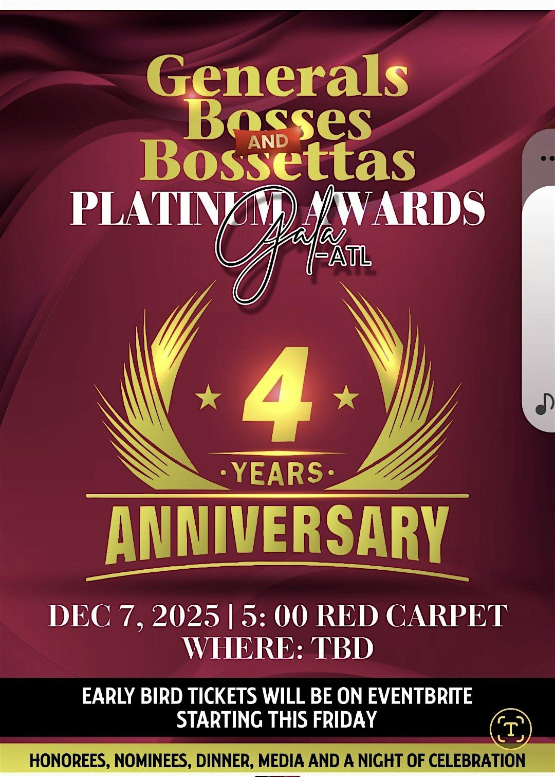 Generals Bosses And Bossettas 4th Year Platinum Aw