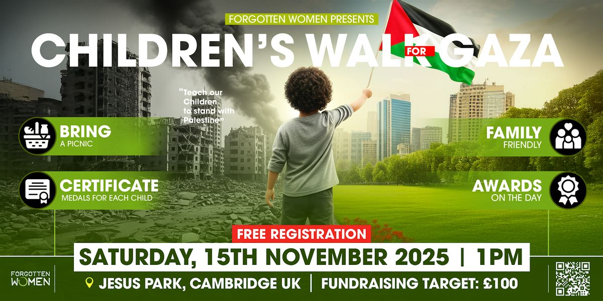 Children\u2019s Walk for Gaza with Picnic in Cambridge