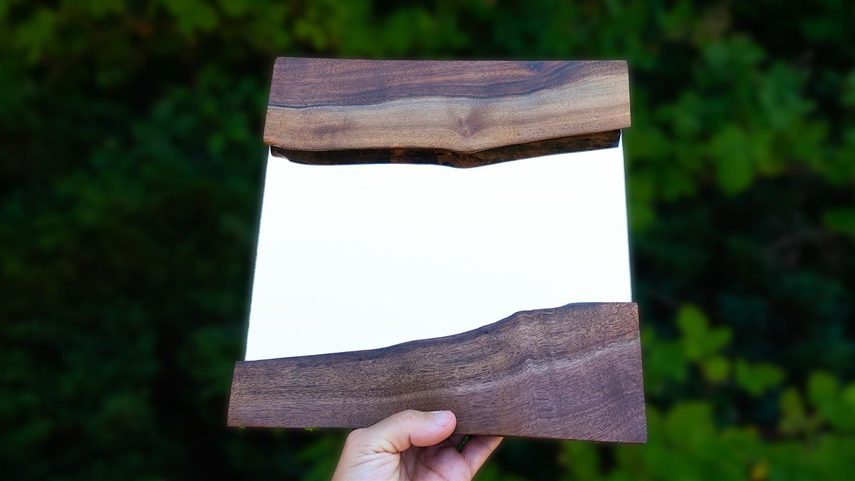 DIY Live Edge Mirror at Swan Island Dahlias