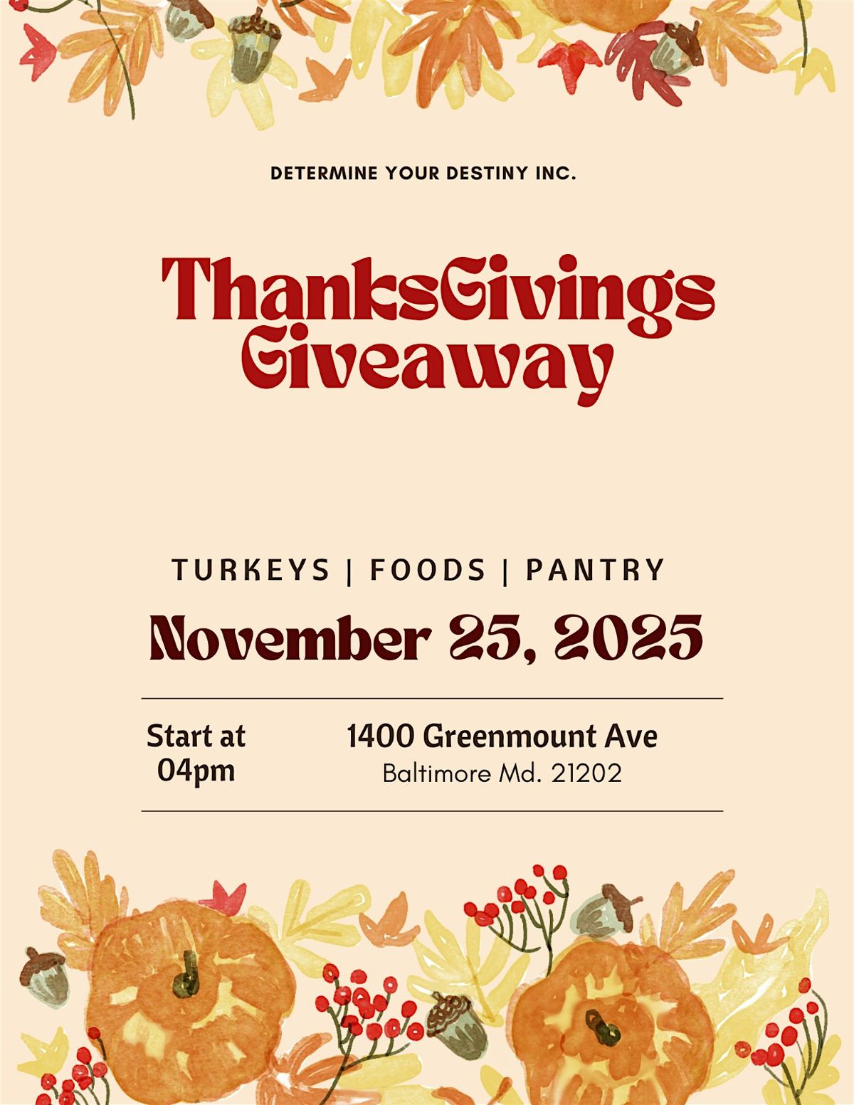 ThanksGivings Giveaway