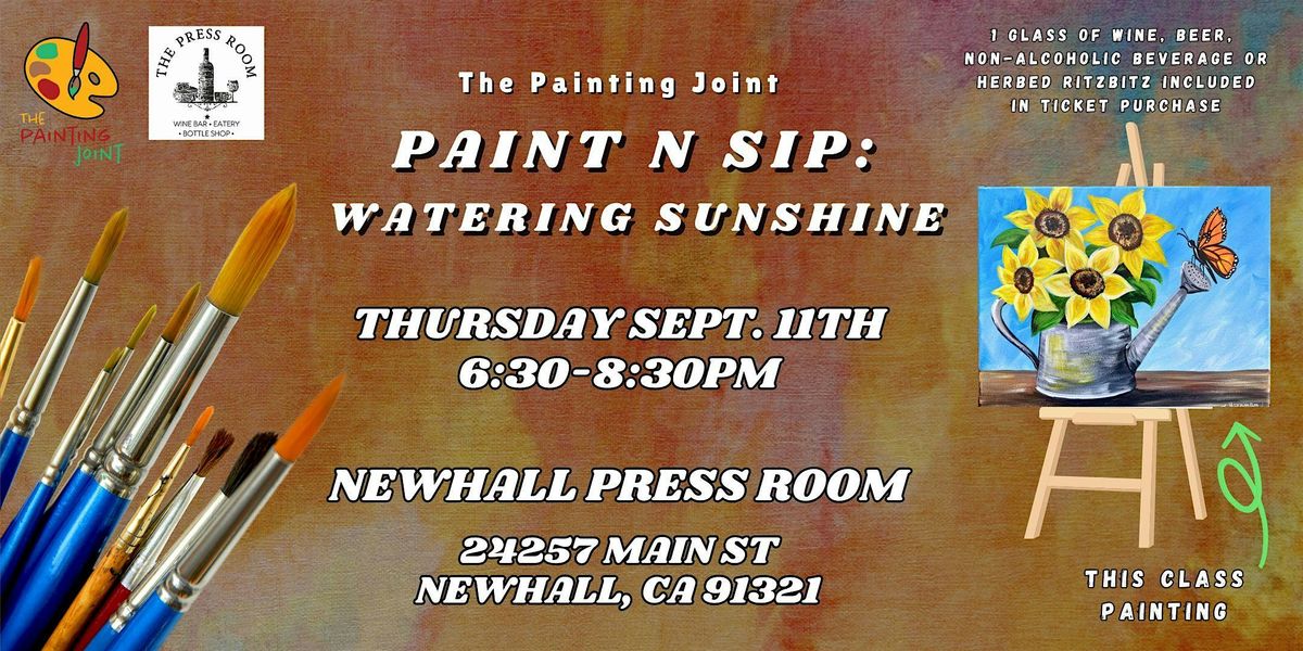 Paint n Sip: Watering Sunshine