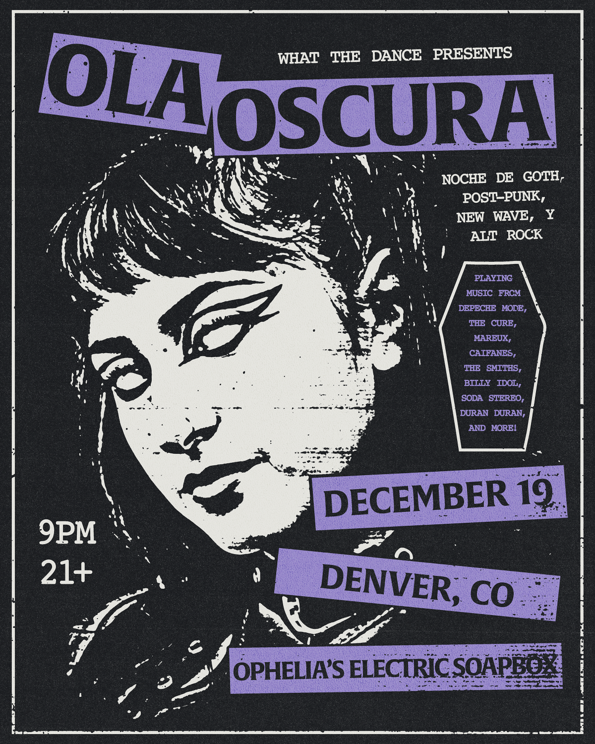 Ola Oscura - Noche de Goth, Post-Punk, New Wave, y Alt Rock at Ophelias Electric Soapbox