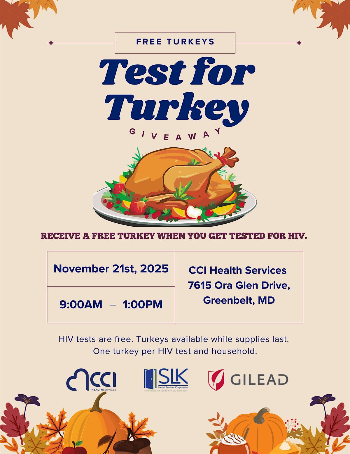 Test for Turkey - Free Turkey Giveaway