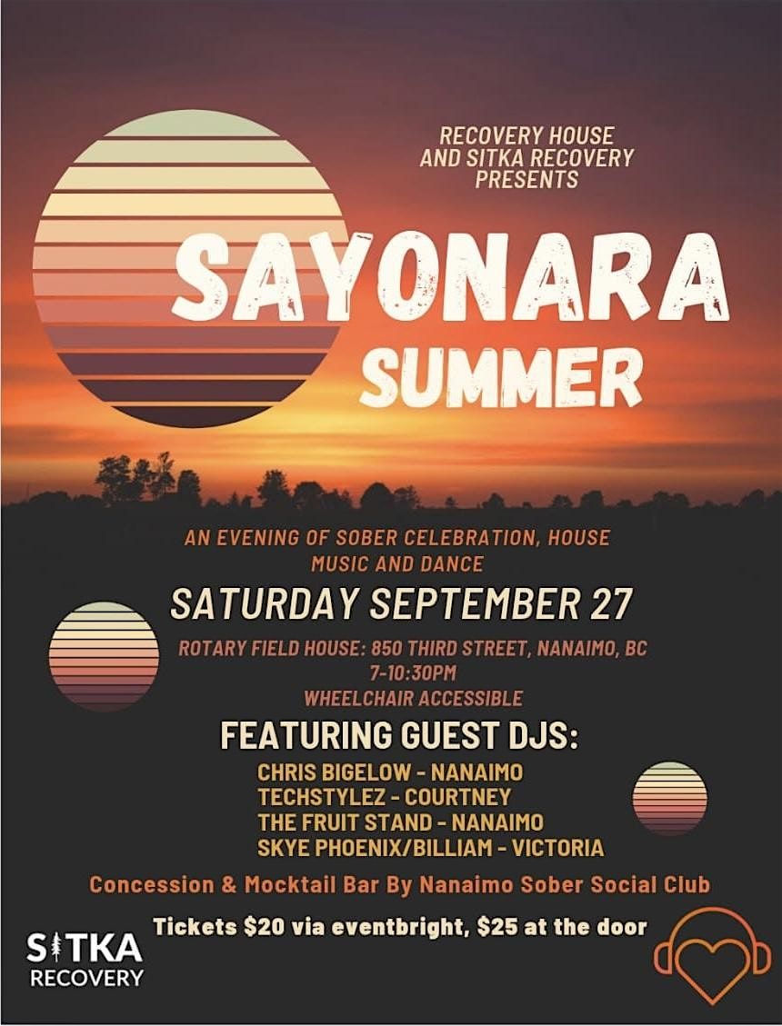 Sayonara Summer: An Evening of Sober Celebration, House Music, and Dance