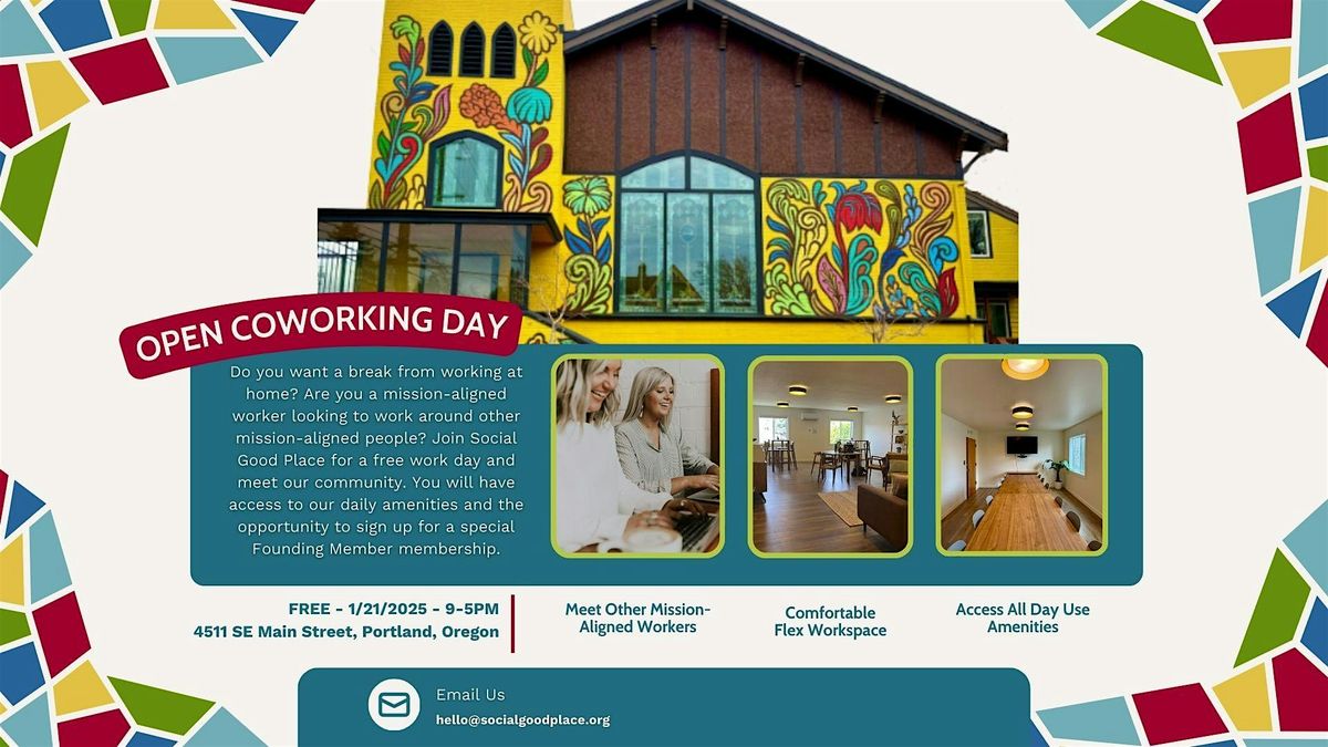 Open Coworking Day For Mission-Aligned Workers