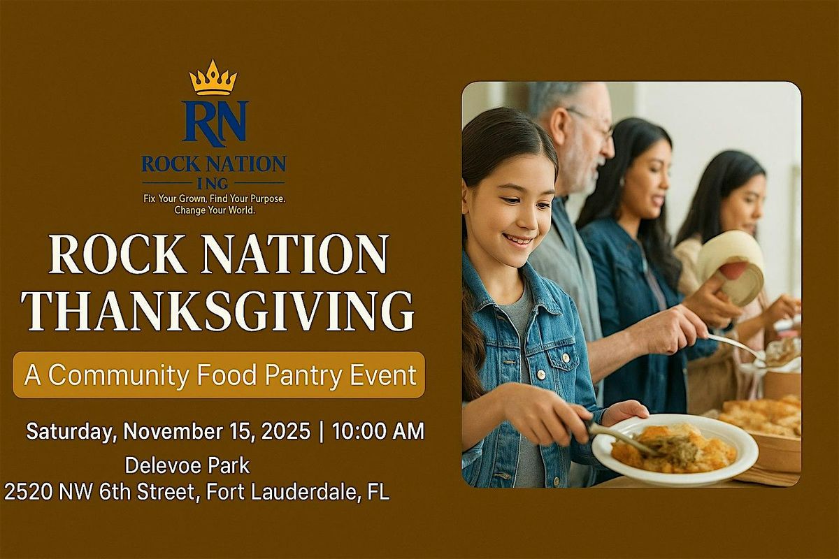 Rock Nation Thanksgiving: A Community Food Pantry Drive Thru