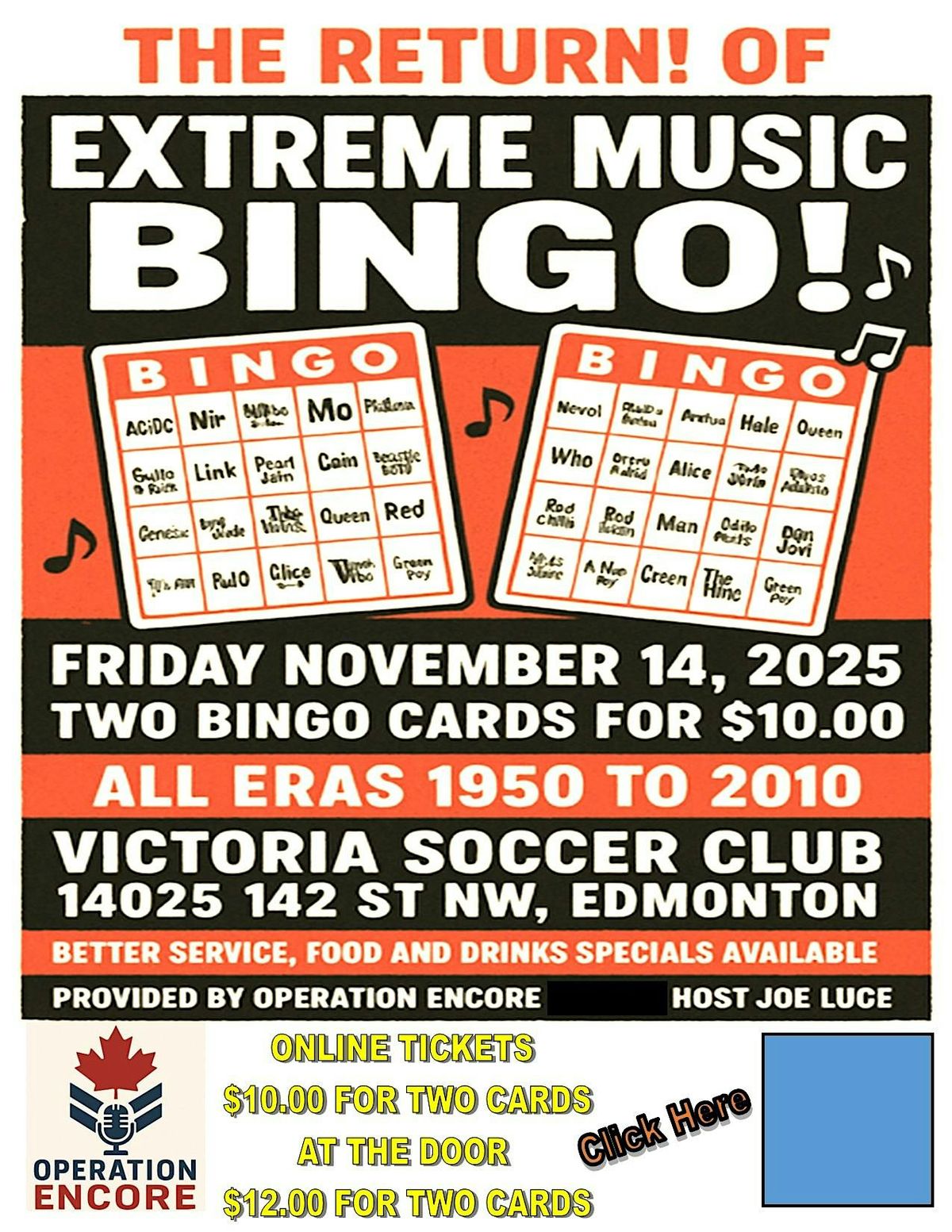 Extreme Musical Bingo