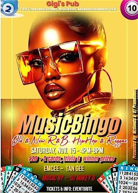 MusicBingo ~ Presented by MzGoods & QT Promotions