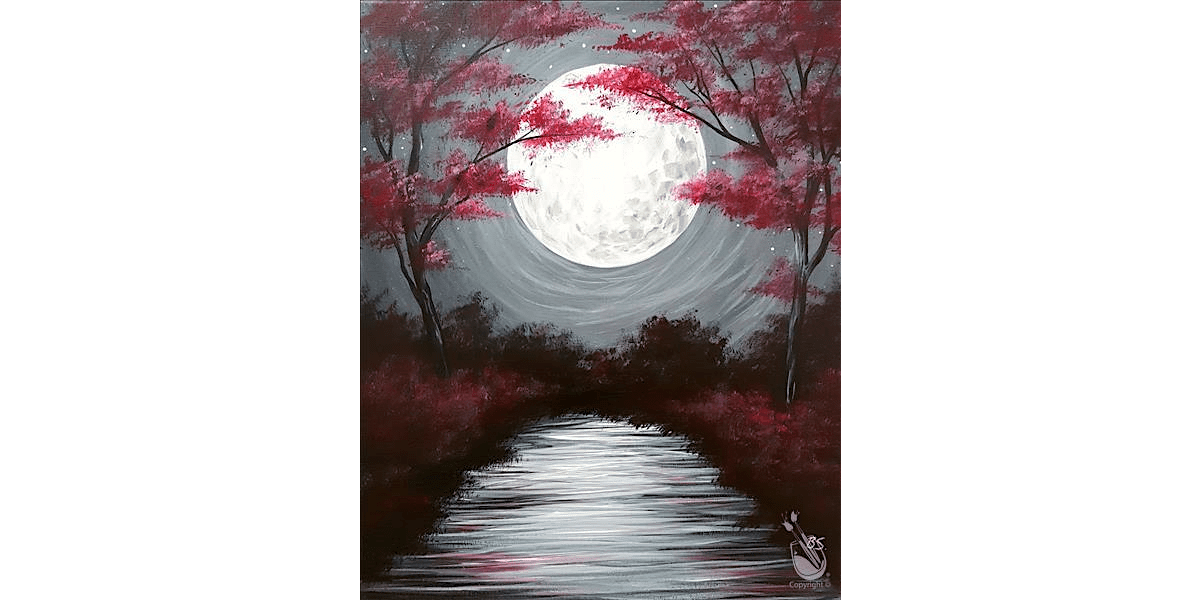 Dreamy Moonlit Landscape Vibes - Paint and Sip in Houston | Classpop!\u2122