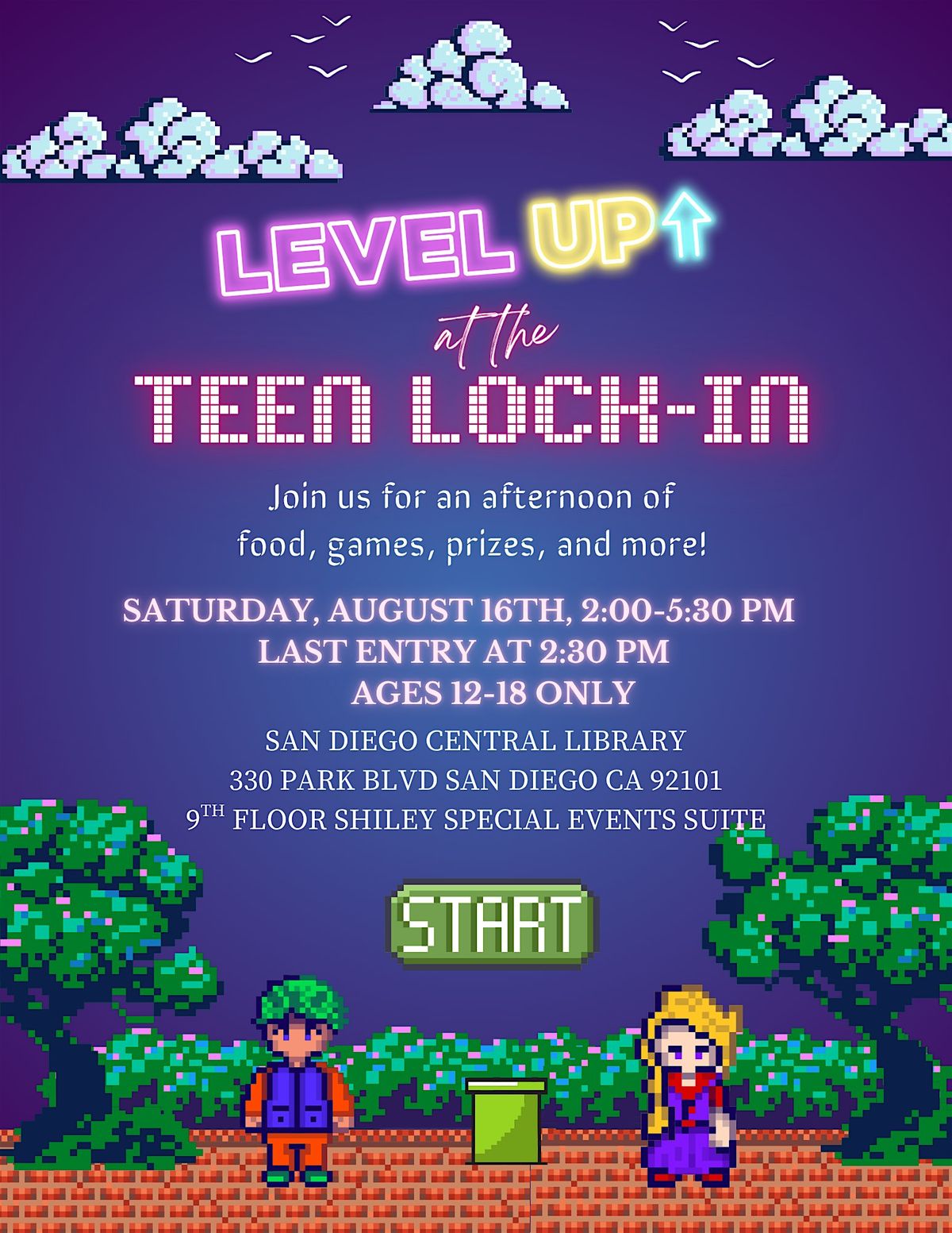 Level Up at the Teen Lock-In (Summer Reading Program Finale)