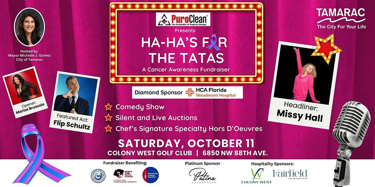 Ha-Ha's for the Tatas Comedy Fundraiser For Cancer Awareness