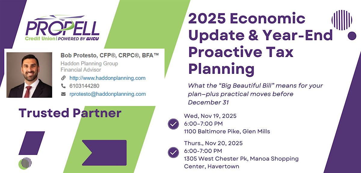 2025 Economic Update & Year-End Proactive Tax Planning
