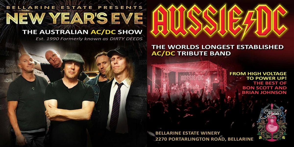 NYE Party featuring Aussie DC - The AC/DC Show at Bellarine Estate ...