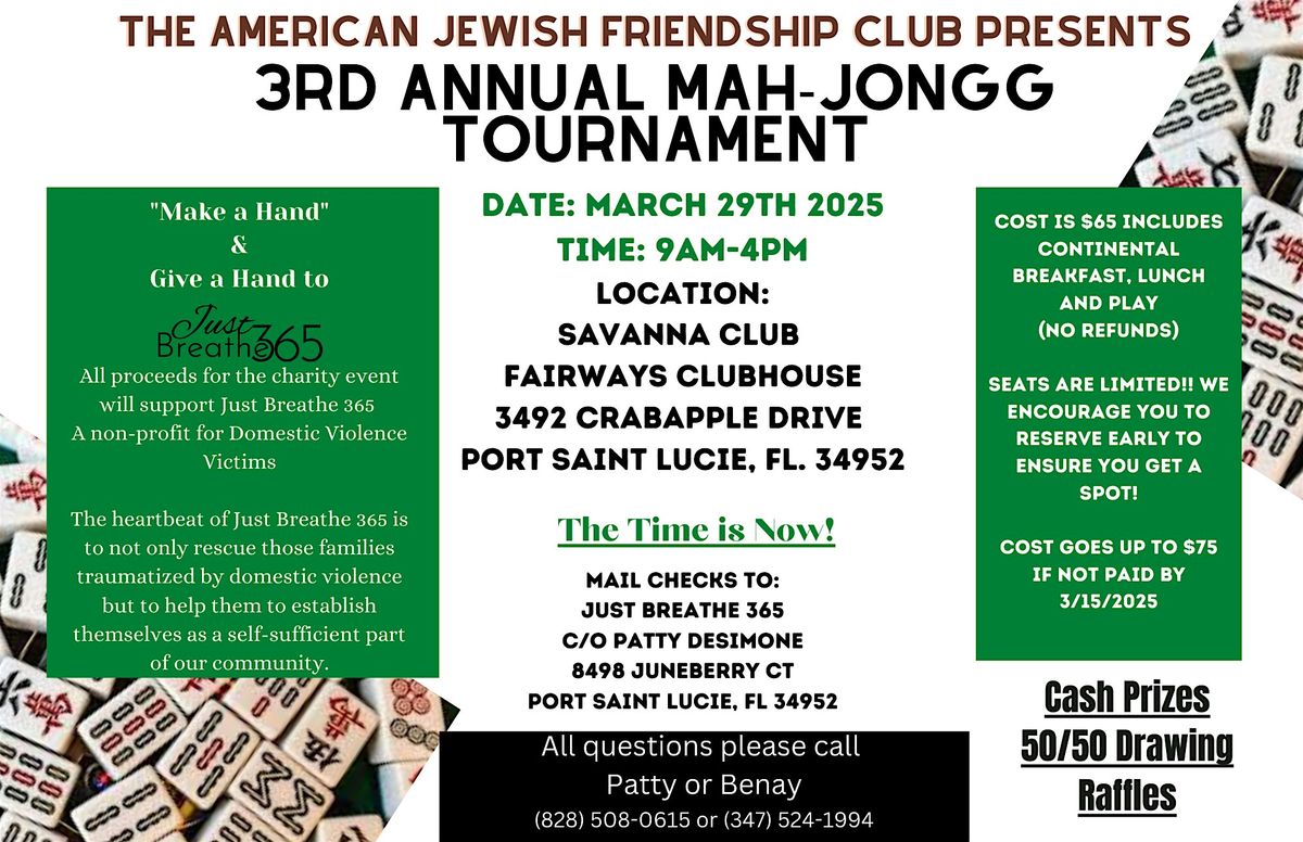 3rd Annual Mah Jongg Tournament At Savanna Club Port St Lucie On 29th 3rd-annual-mah-jongg-tournament-at-savanna-club-port-st-lucie-on-29th