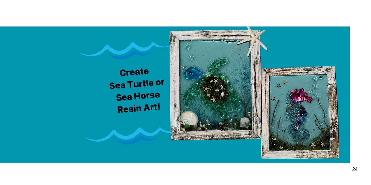 Create a Beautiful Sea Horse or Sea Turtle Resin Art 3