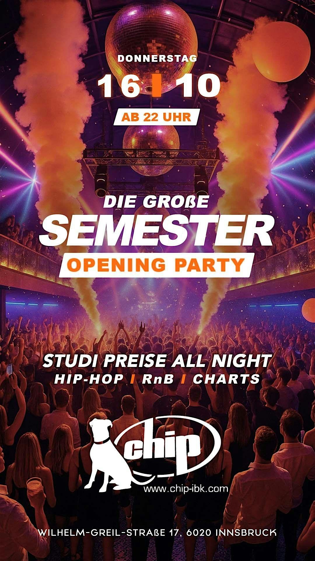 SEMESTER OPENING PARTY \u2022 WiSE 25\/26 \u2022 DO. 16.10
