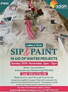 Ladies & Girls Sip and Paint for Winter Project