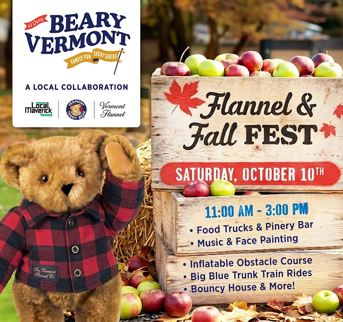 Flannel & Fall Fest! at Vermont Teddy Bear Factory, Shelburne on 10th ...