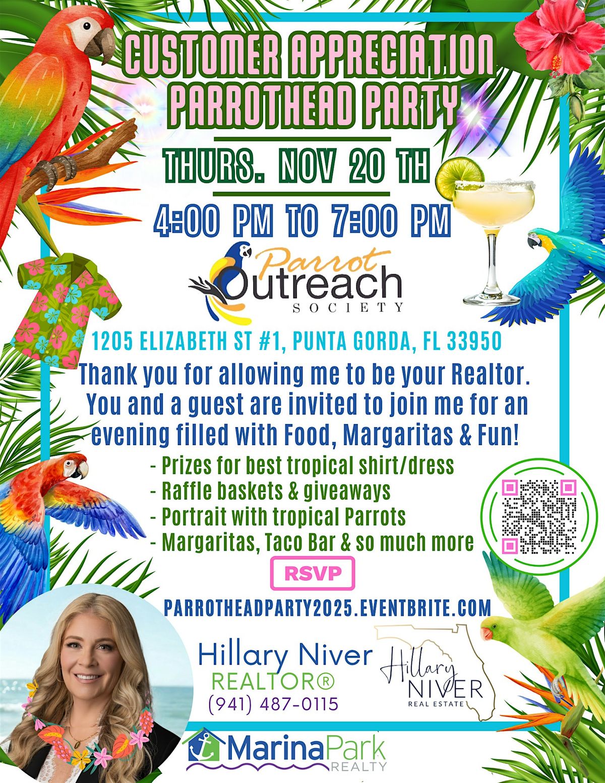 Customer Appreciation ParrotHead Party with Your Realtor Hillary Niver