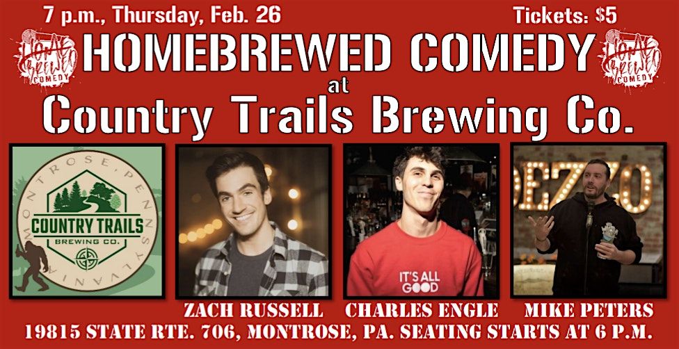 Homebrewed Comedy at Country Trails Brewing Co.