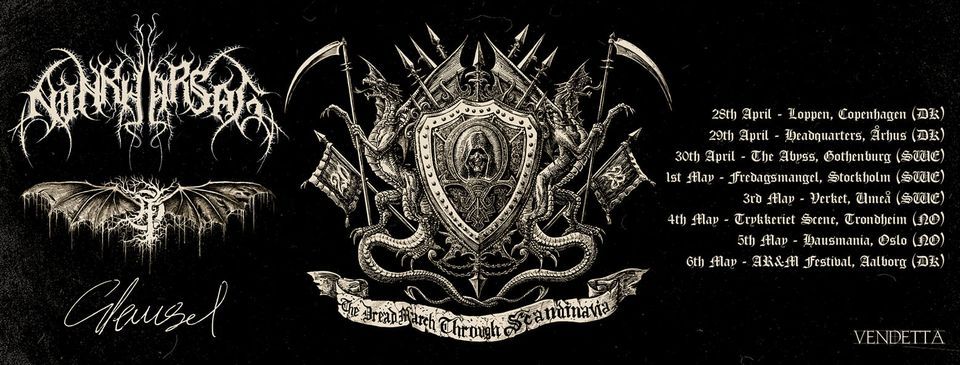 Dread March Scandinavia. Ninkharsag, Ante-inferno, Glemsel + Scitalis.