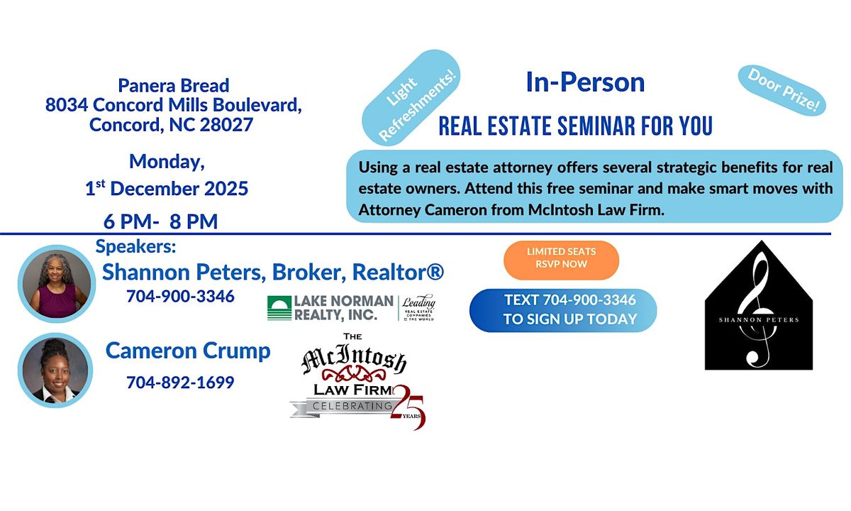 Real Estate Seminar- Let's Chat with Attorney Cameron