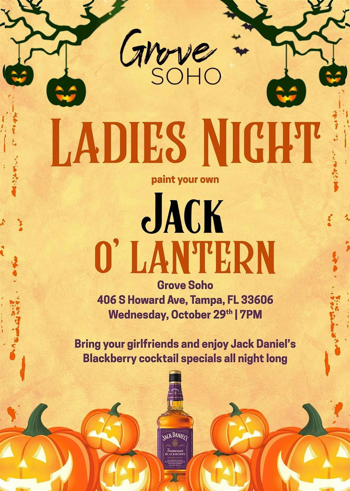 Ladies Night Jack O Lantern Painting