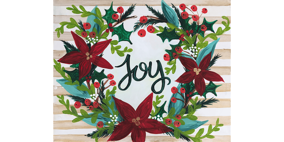 Joyful Wreath - Paint and Sip in Chicago | Classpop!\u2122