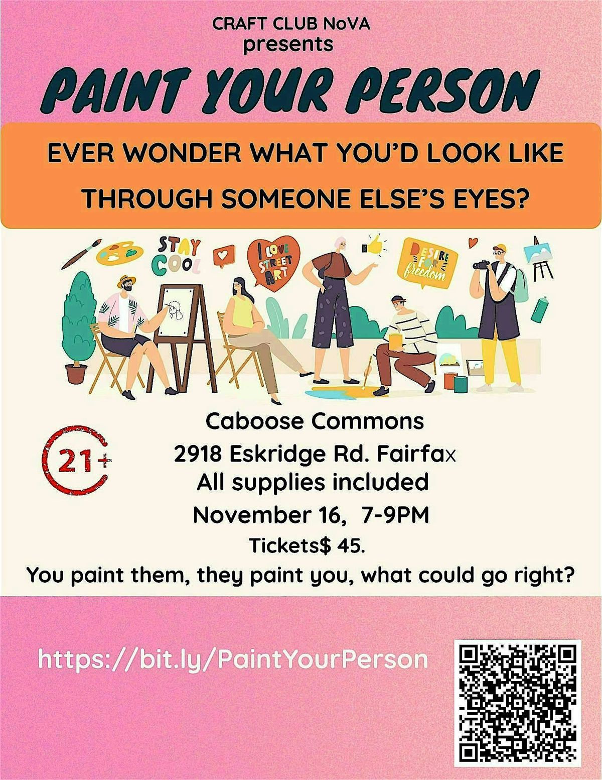 Paint your person and let someone else paint yours