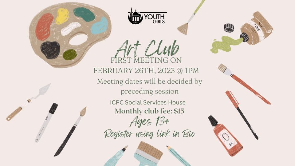 Art Club - Girls Ages 13+ | Islamic Center of Passaic County - ICPC ...