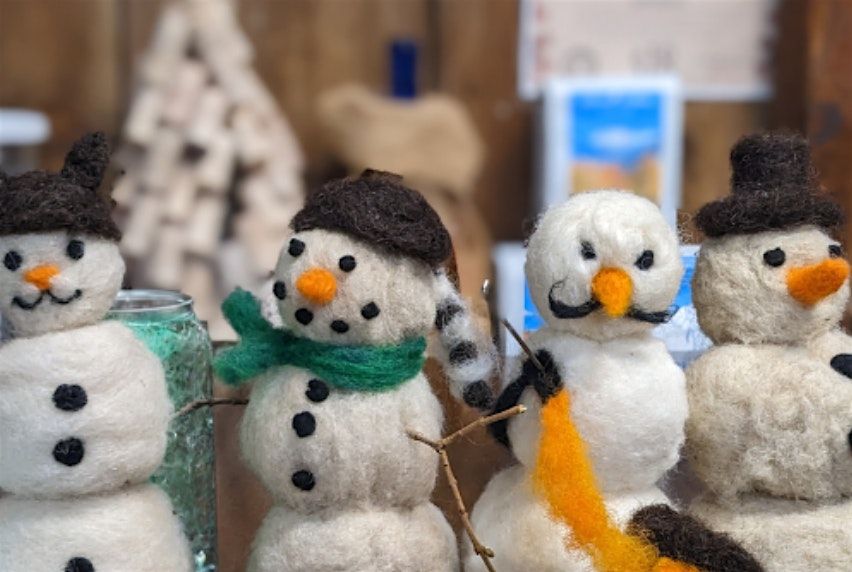 Snowman Needle Felting & Wine Tasting with The Funky Squid & Wine on Main