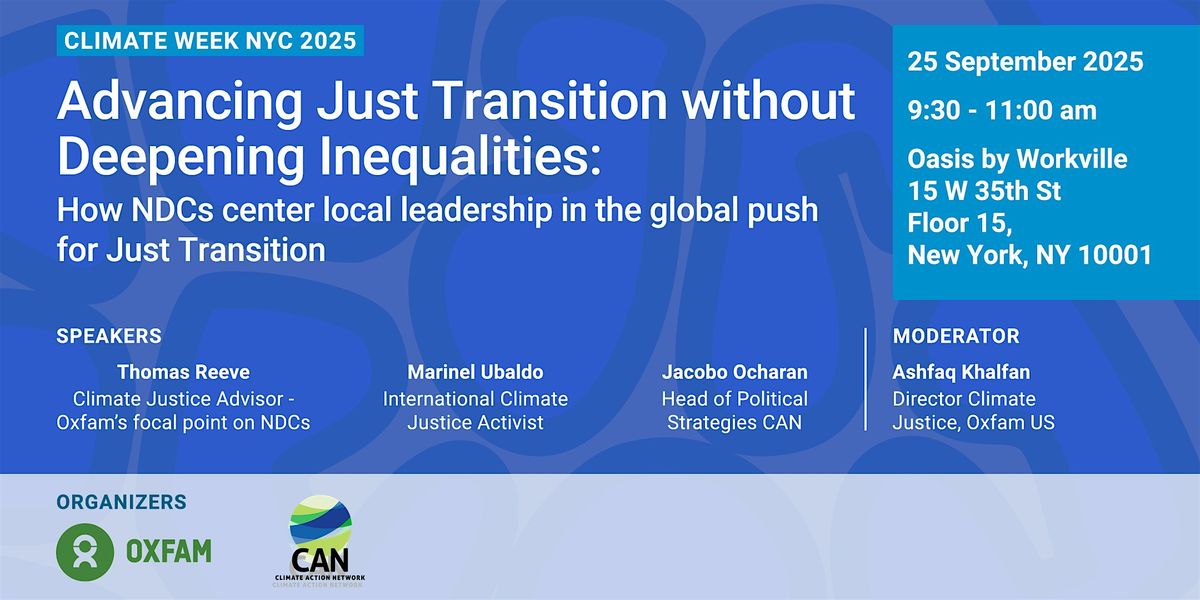 Advancing Just Transition without Deepening Inequalities