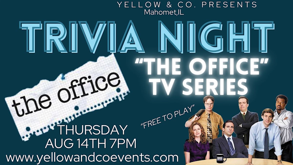 Trivia Night "The Office" theme" at Yellow & Co.