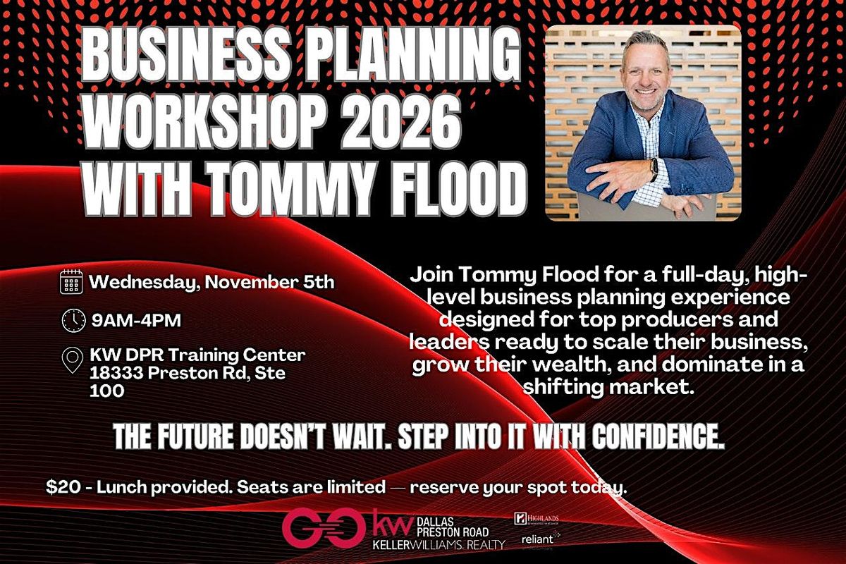BUSINESS PLANNING WORKSHOP 2026 WITH TOMMY FLOOD