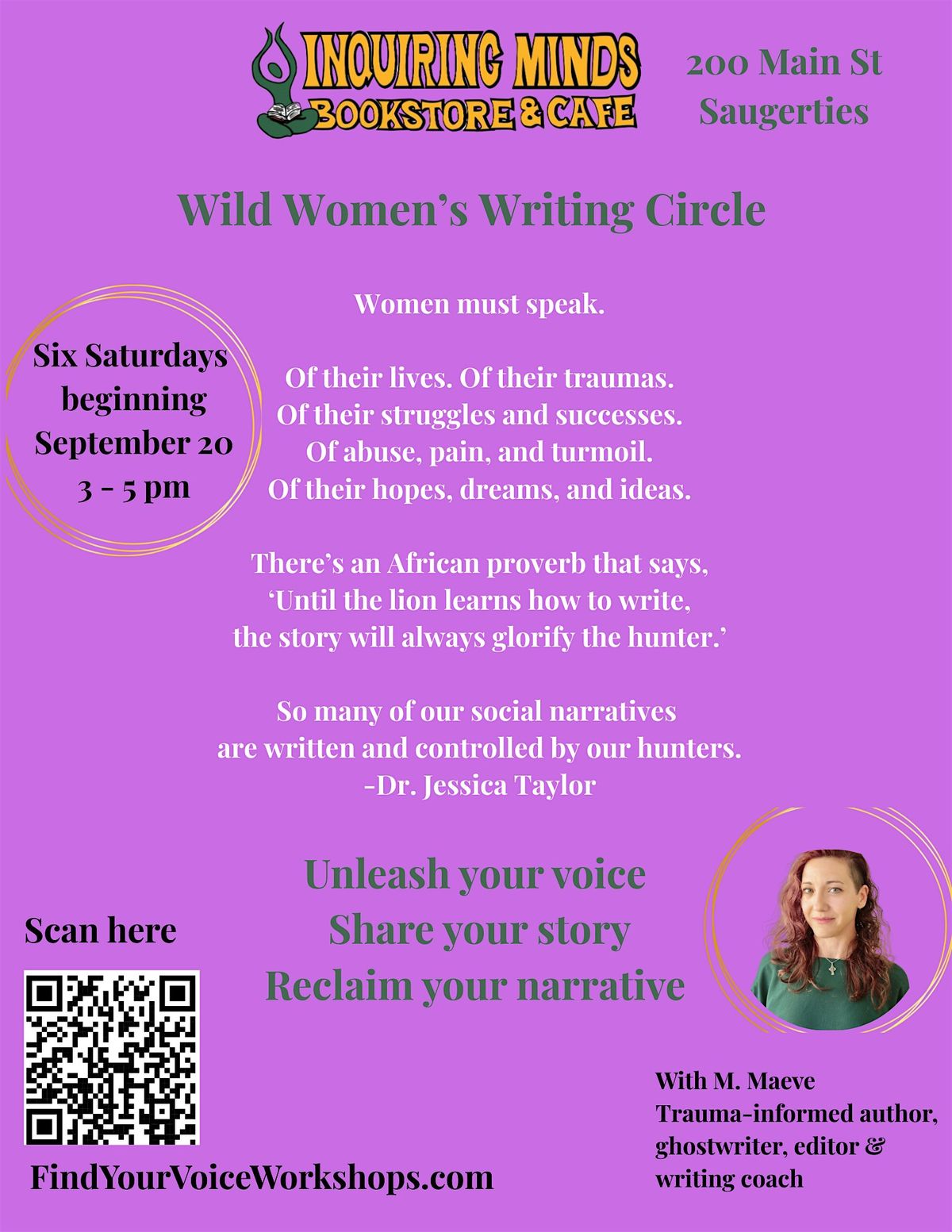 Wild Women's Writing Circle at Inquiring Minds