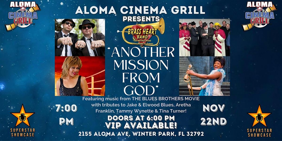BLUES BROTHERS MOVIE Tribute ANOTHER MISSION FROM GOD at Aloma Cinema Grill