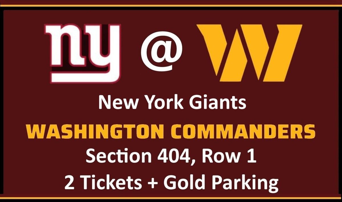 PARKING: New York Giants vs. Washington Commanders