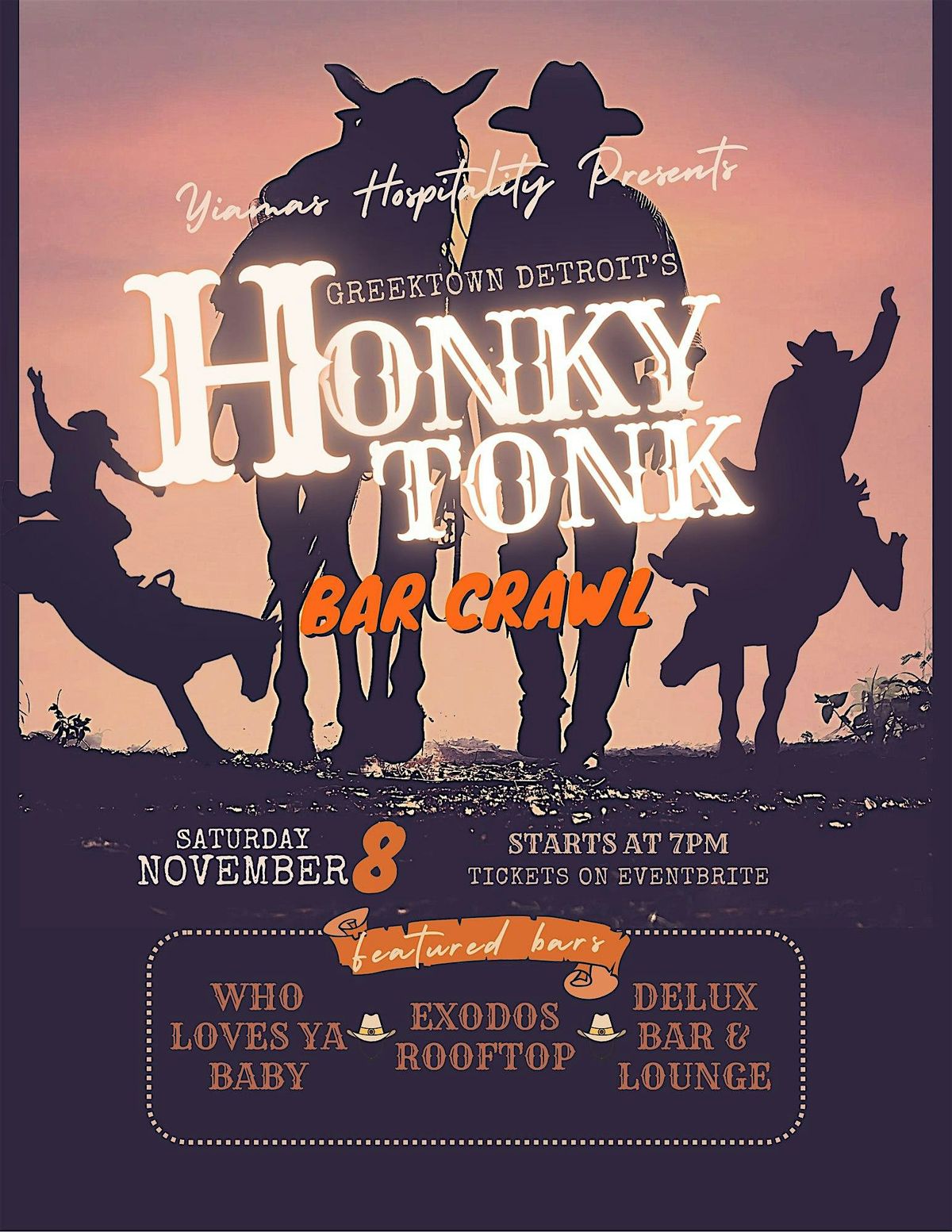 Honky Tonk Bar Crawl Detroit