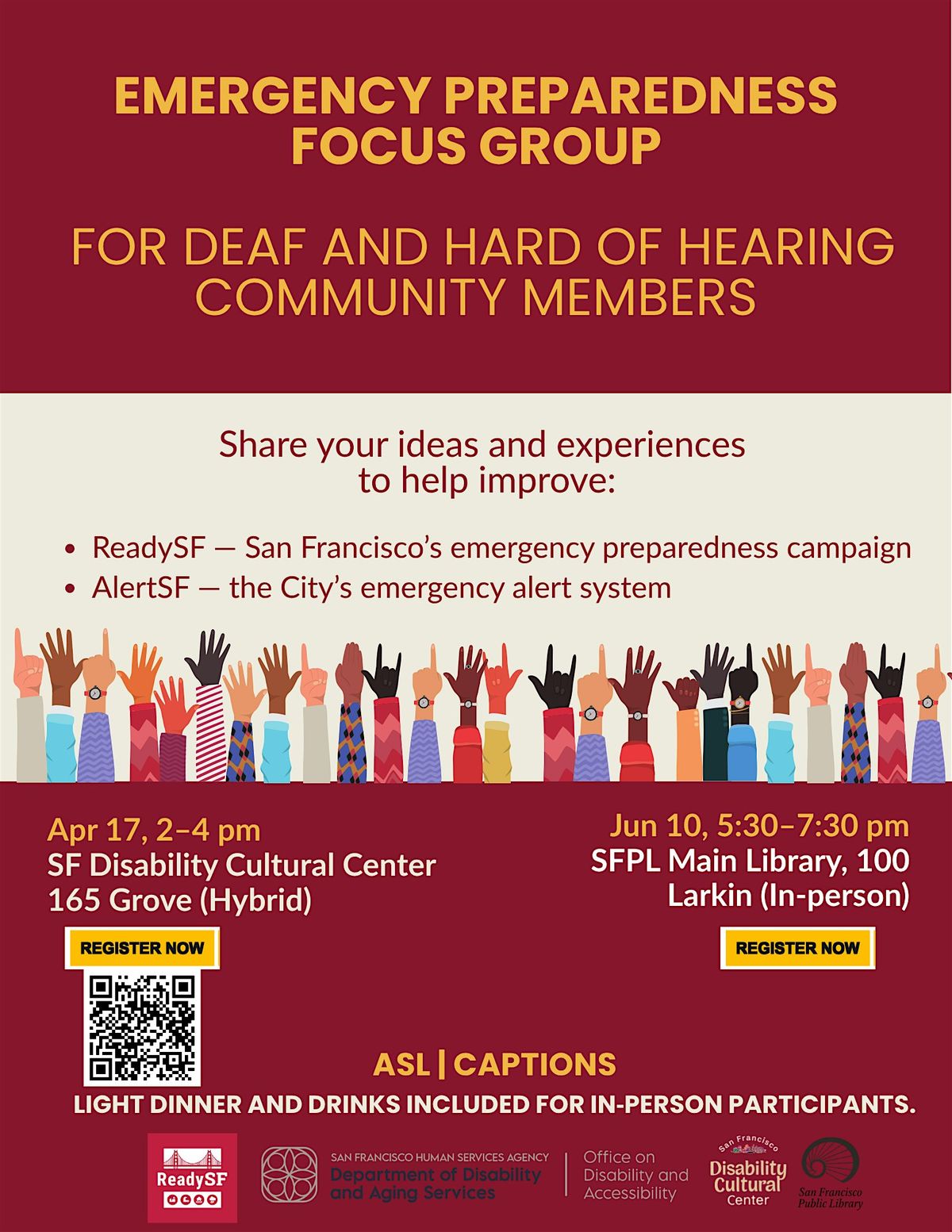 Emergency Preparedness Focus Group for Deaf and Hard of Hearing Community