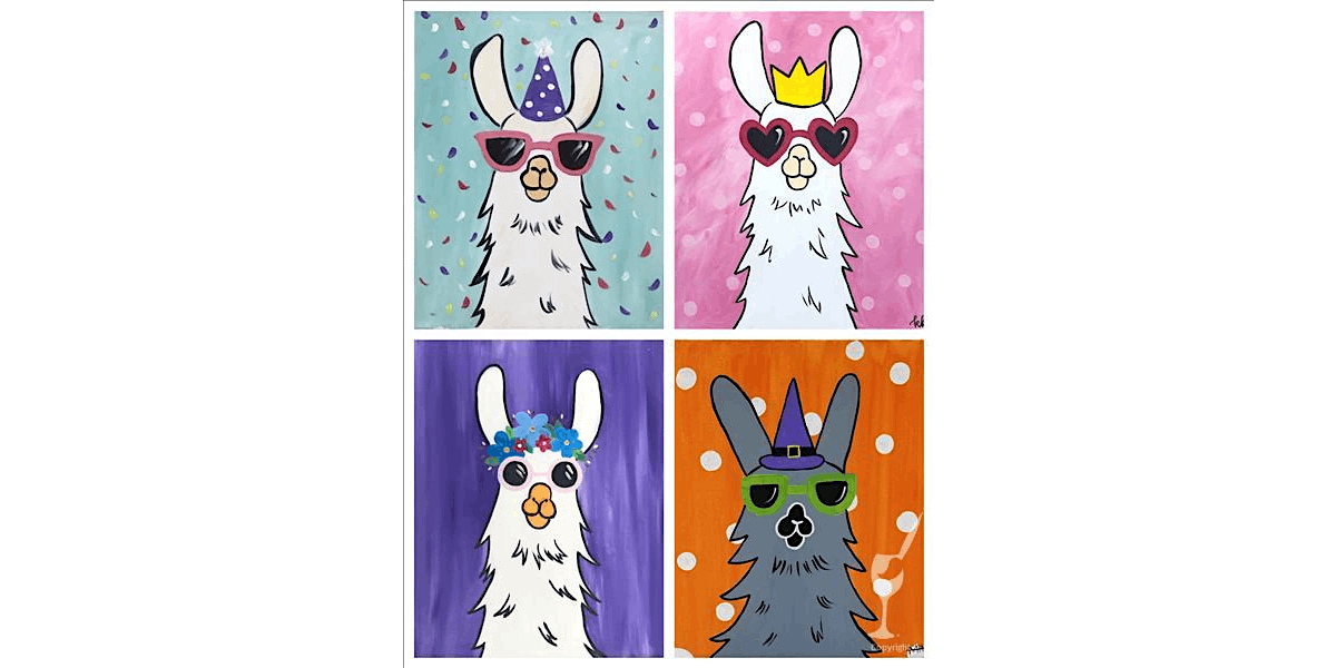 Fun Llama Party! - Paint and Sip in New Braunfels | Classpop!\u2122