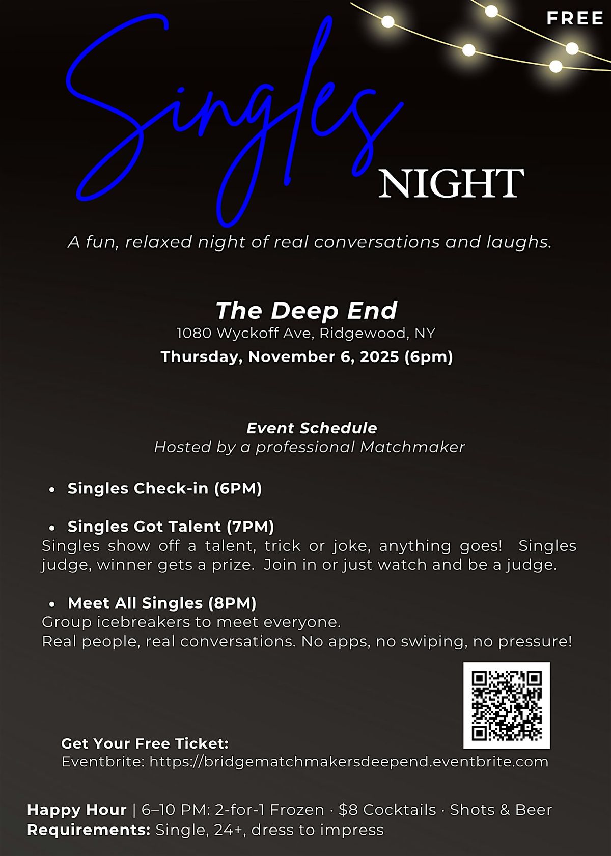 Singles Night: @ The Deep End
