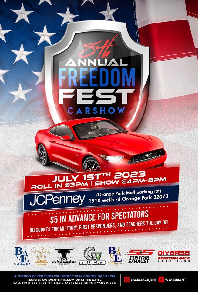 FREEDOM FEST CAR SHOW " 1910 Wells Road,Orange Park,32073,US July 1