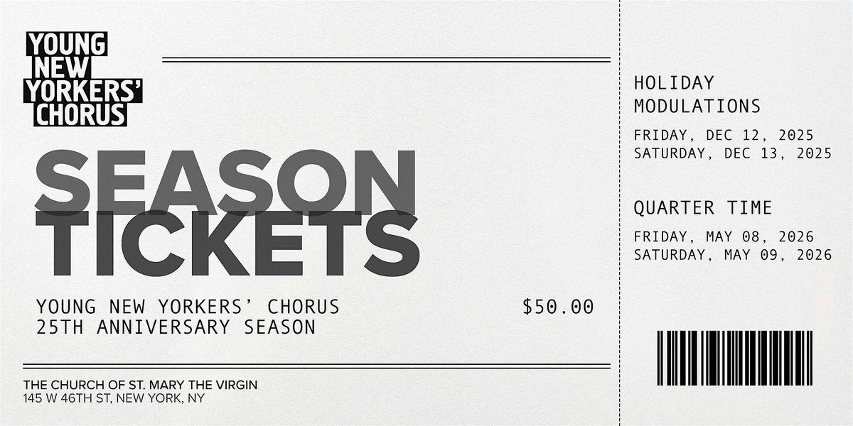 2025-2026 Season Tickets