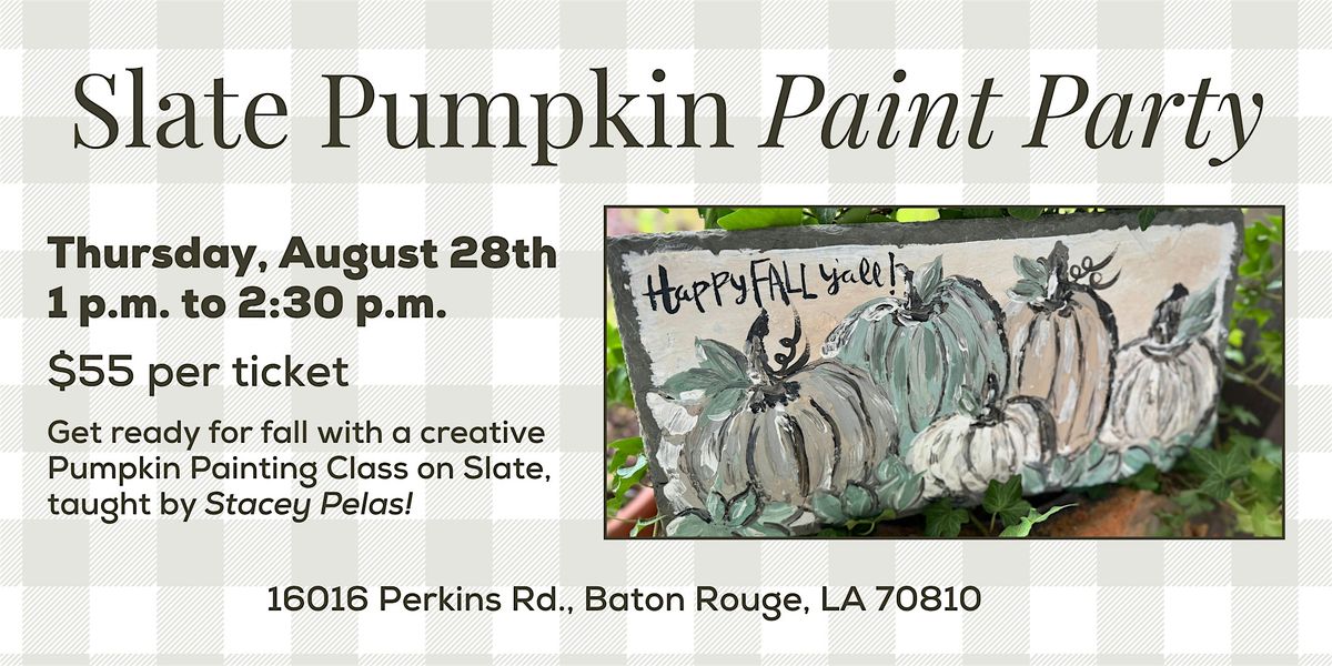 Pumpkin Slate Painting (Perkins\/Highland location)